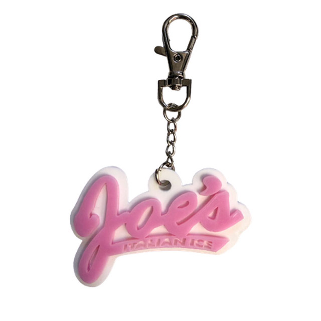 Joe’s Ice Logo Keychain - Light Pink on White